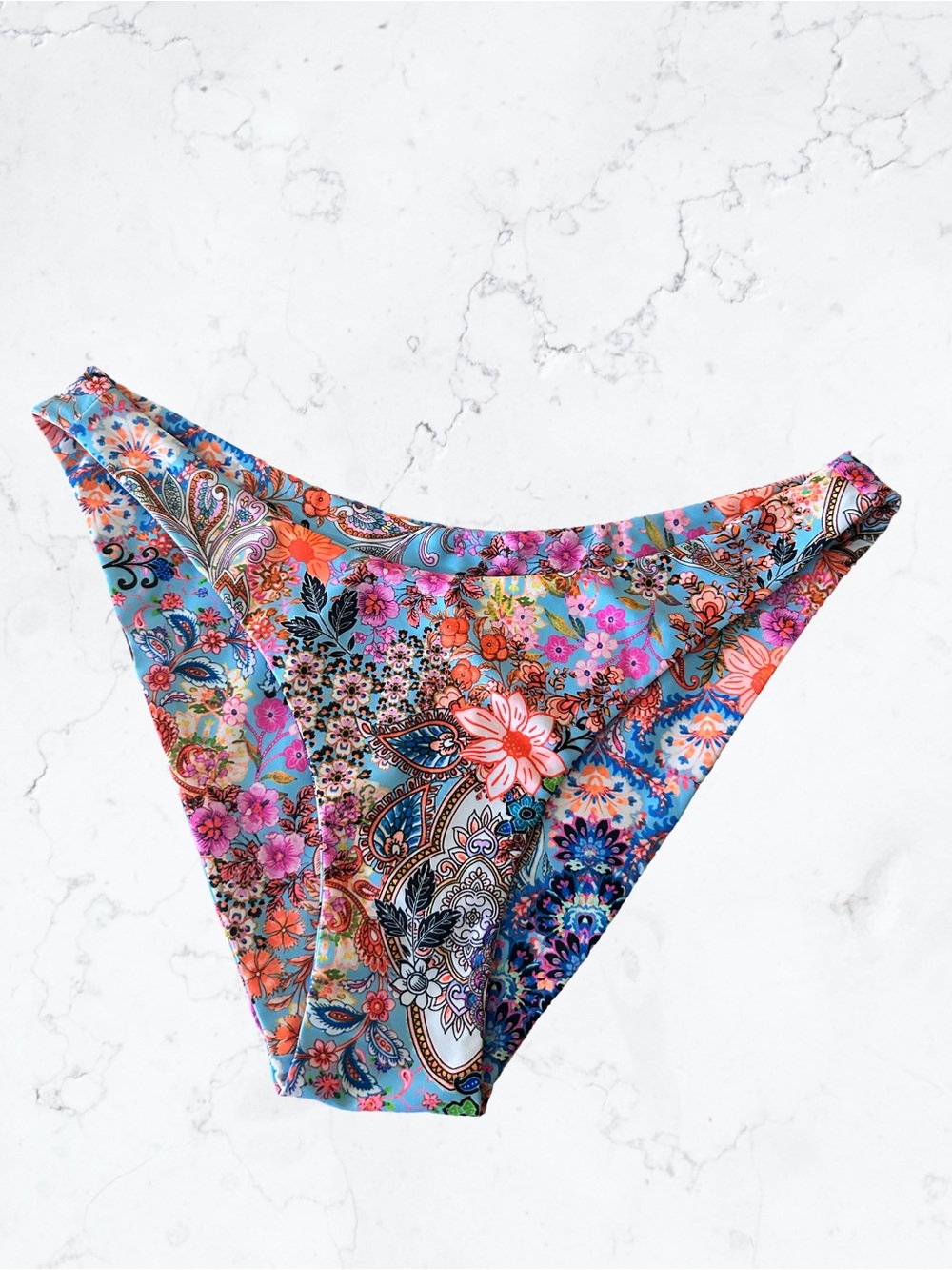 Kulani Kinis Reversible Floral Bikini Bottoms | Size Medium | Boho Tropical Swim